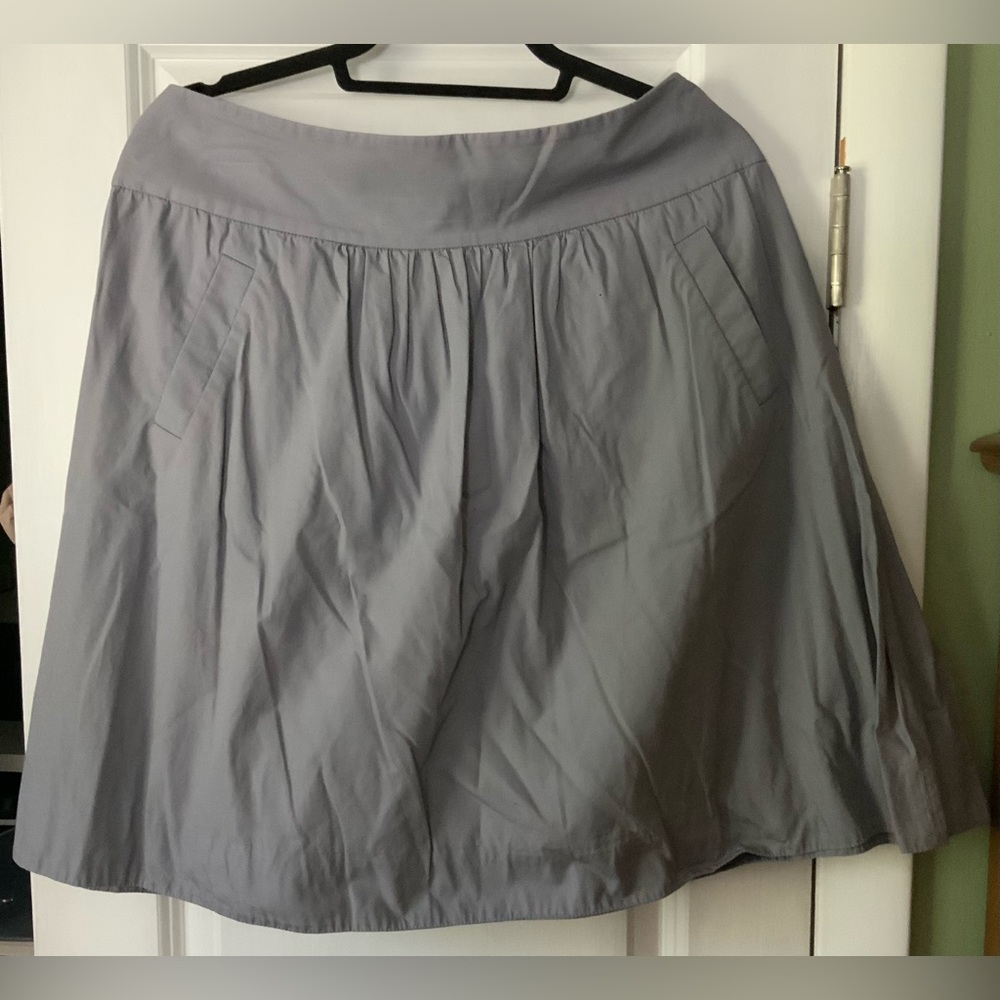Blue/gray a-line skirt with pockets